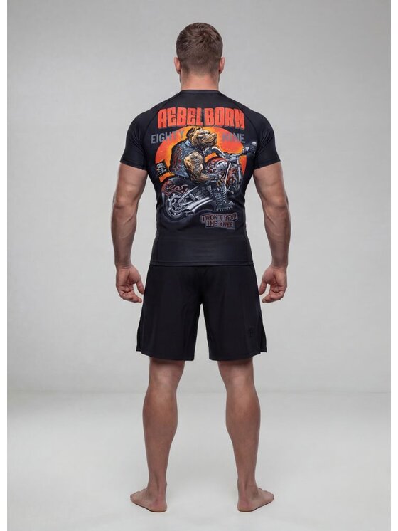 PITBULL PITBULL Koszulka techniczna REBEL BORN Czarny Regular Fit