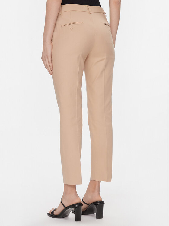 Weekend Max Mara Weekend Max Mara Kalhoty z materiálu Vite 2415131031 Béžová Regular Fit