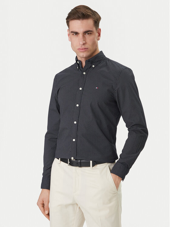 Tommy Hilfiger Tommy Hilfiger Cămașă MW0MW42460 Bleumarin Slim Fit