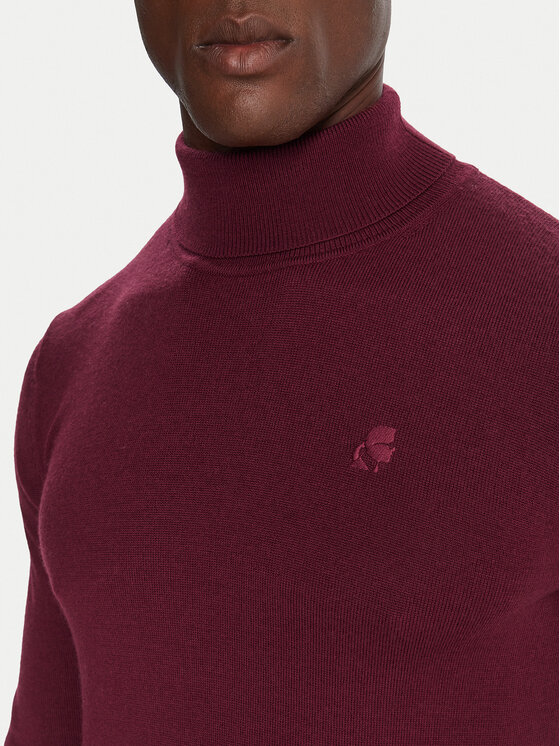 KARL LAGERFELD KARL LAGERFELD Rollkragenpullover 655058 554399 Dunkelrot Regular Fit