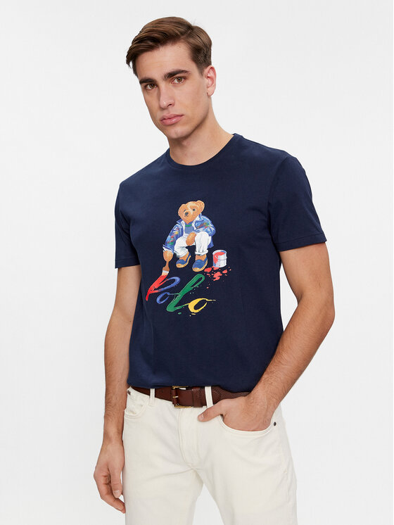 Polo Ralph Lauren Polo Ralph Lauren Tričko 710853310025 Tmavomodrá Slim Fit