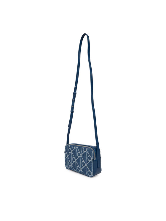 Calvin Klein Calvin Klein Kabelka Emblem Aop Denim Camera Bag LV04F3430G Modrá