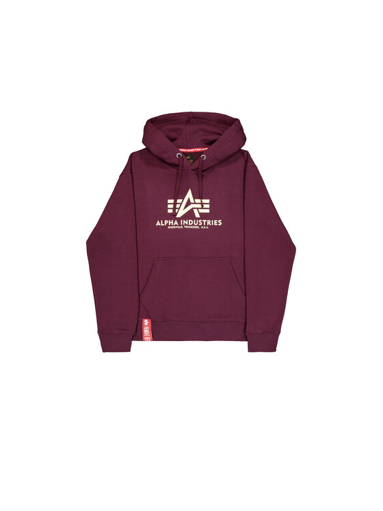 Alpha Industries Alpha Industries Bluza Basic Big Logo Hoodie Czerwony Regular Fit