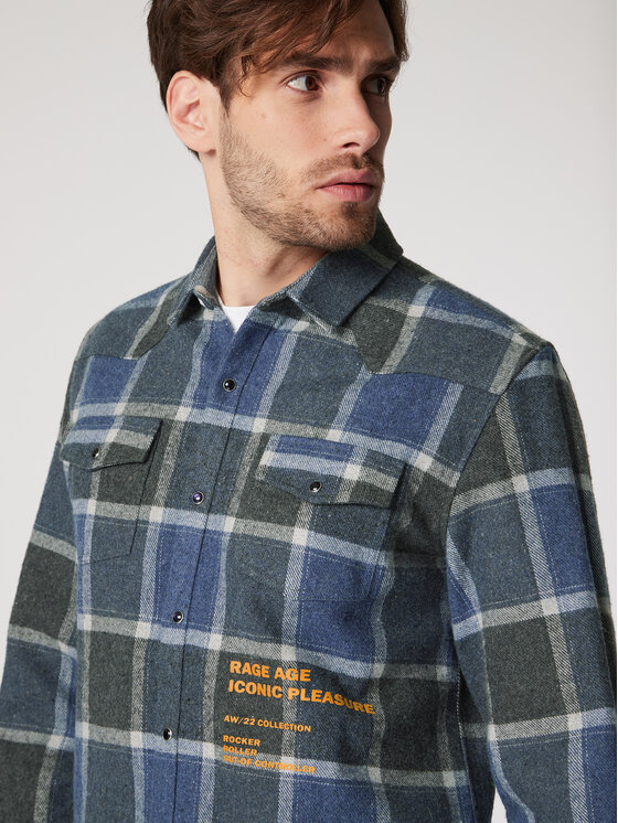 Giacca di pelle Warren Grigio Regular Fit