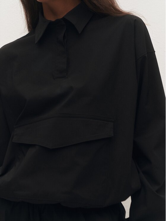 Le Collet Le Collet Bluza DOMINICA Czarny Oversize