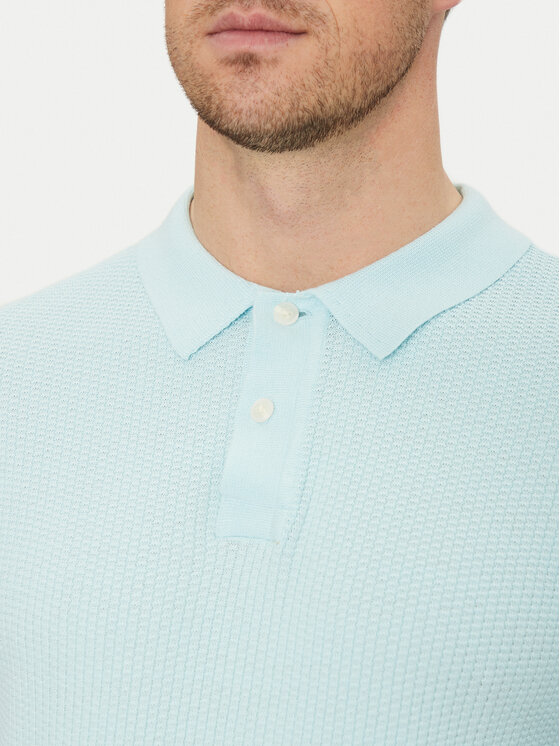 Blend Blend Polo majica 20718361 Turkizna Regular Fit