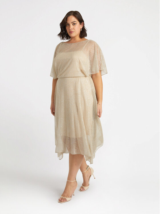 Fiorella Rubino Fiorella Rubino Abito da sera 7550T001562N008 Crema A-Line Fit