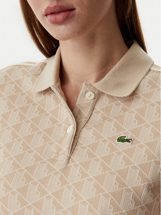 Lacoste Lacoste Polokošeľa DF3364 Svetlo béžová Slim Fit