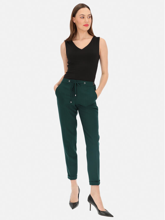 L’AF L’AF Spodnie materiałowe Liberty Zielony Regular Fit