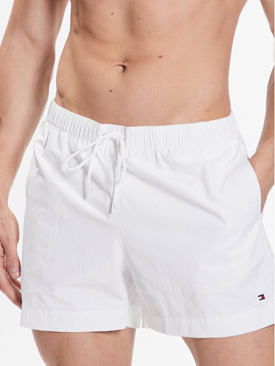 Tommy Hilfiger Kopalne hlače Essential UM0UM02793 Bela Regular Fit