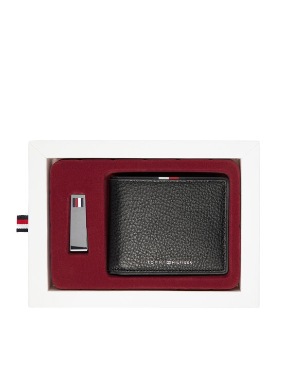 Tommy Hilfiger Tommy Hilfiger Veliki muški novčanik Th Corp Mini Cc Wallet & Clip AM0AM13607 Crna
