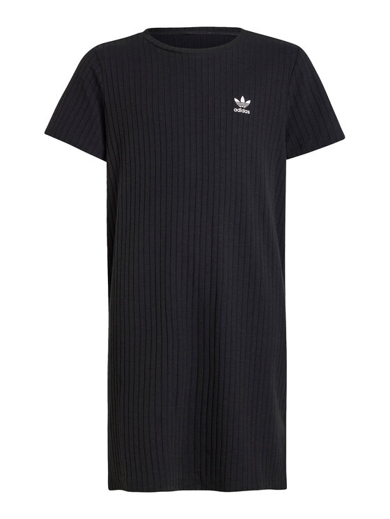 adidas adidas Kasdieninė suknelė Ribbed JC8429 Juoda Regular Fit