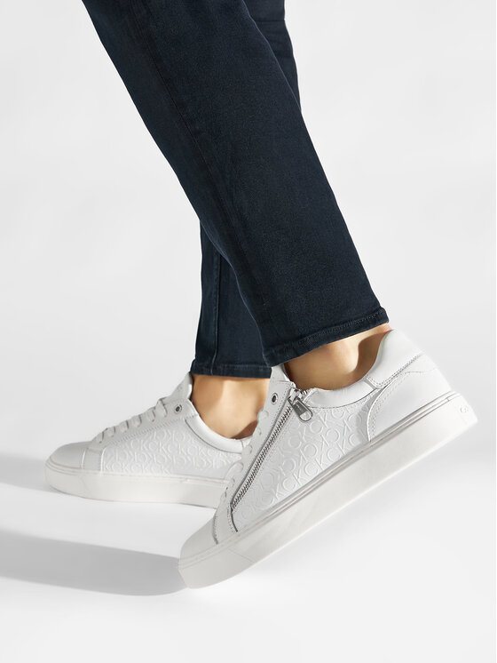 Calvin Klein Calvin Klein Laisvalaikio batai Low Top Lace Up HM0HM00813 Balta
