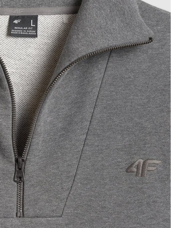 4F 4F Bluza SPORT STORIES 25/26 Szary Regular Fit