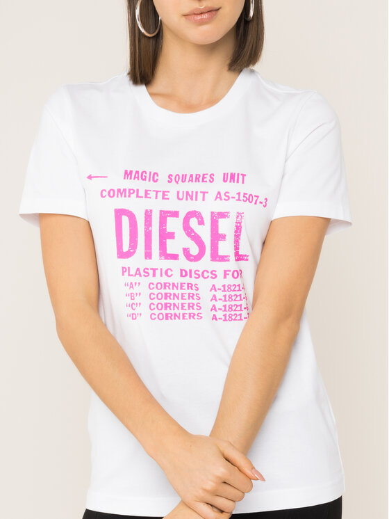 Diesel Diesel Marškinėliai T-Sily-Zf 00SYVT 0091A Balta Regular Fit