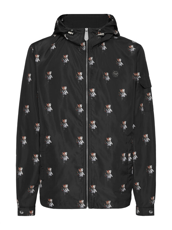 PHILIPP PLEIN PHILIPP PLEIN Wiatrówka 27023 Czarny Regular Fit
