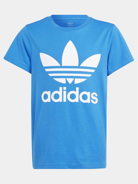 adidas adidas Marškinėliai adicolor Trefoil IN8448 Mėlyna Regular Fit