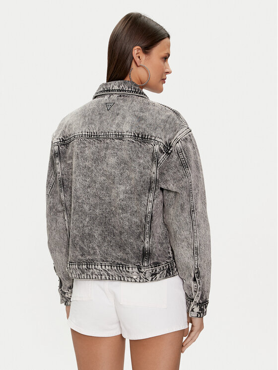 Guess Guess Джинсова куртка Clarette W4RN62 D56B3 Сірий Regular Fit