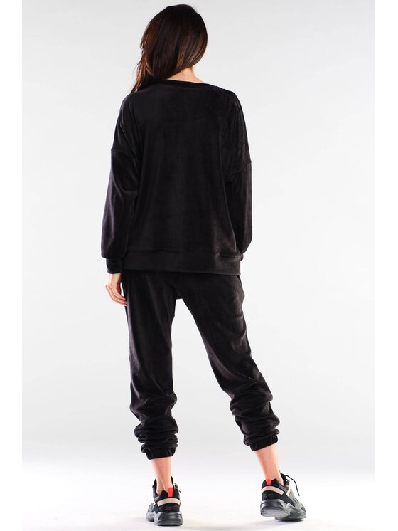 Awama Awama Spodnie damskie A411 Czarny Basic Fit