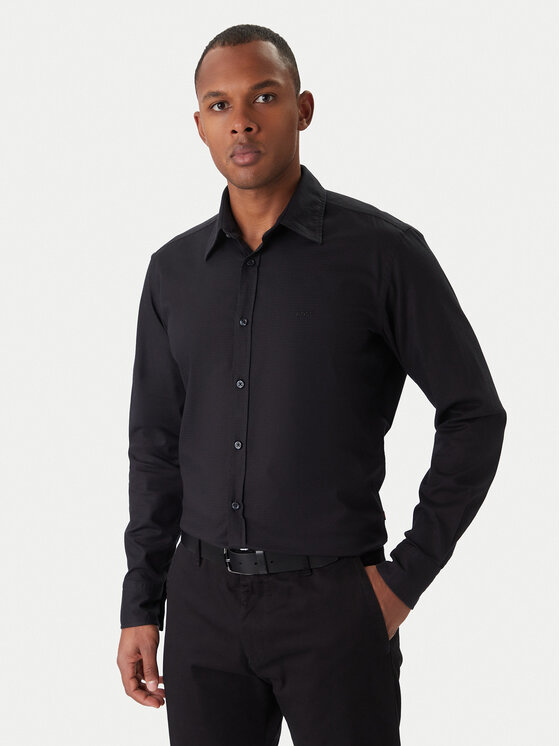 BOSS Koszula Relegant 50548959 Czarny Regular Fit