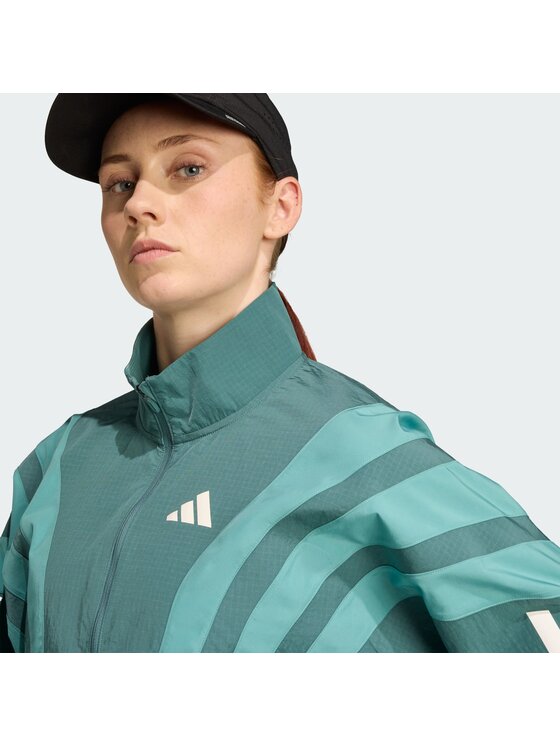 adidas adidas Kurtka do biegania 152351 Zielony Regular Fit