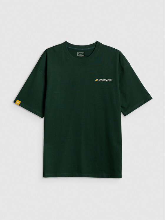 4F 4F T-Shirt NATURE’S TRAIL Zielony ciemny Loose Fit