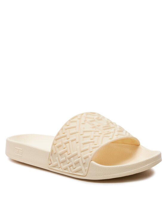 Tommy Hilfiger Tommy Hilfiger Nazouváky Th Monogram Pool Slide FW0FW06987 Béžová