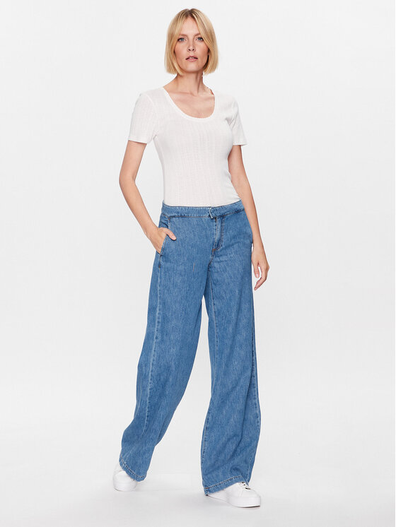 Vero Moda Vero Moda T-Shirt Casja 10286071 Biały Regular Fit