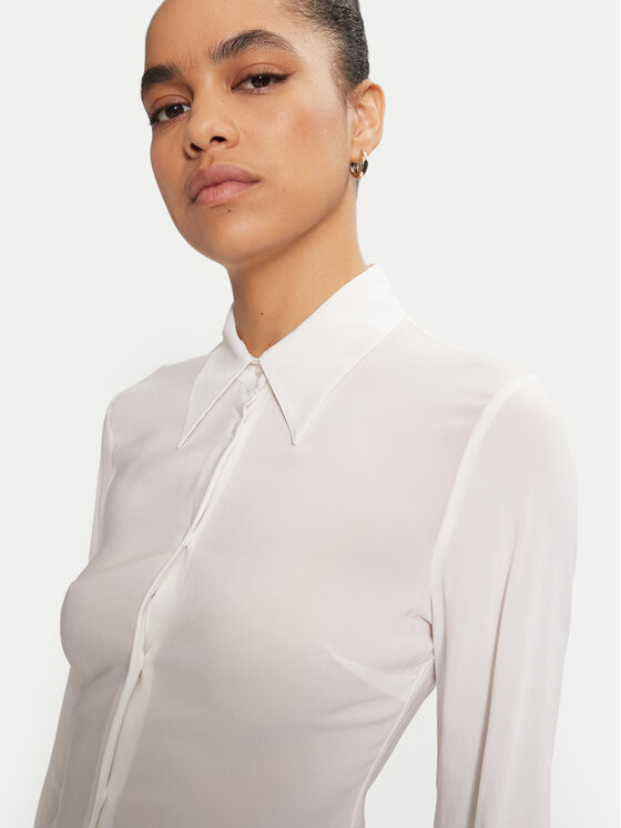 PINKO PINKO Koszula 100612 A1NI Biały Regular Fit