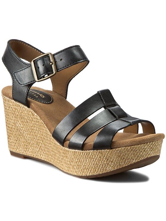 Clarks Espadryle Caslynn Harp 261149344 Czarny Modivo.pl