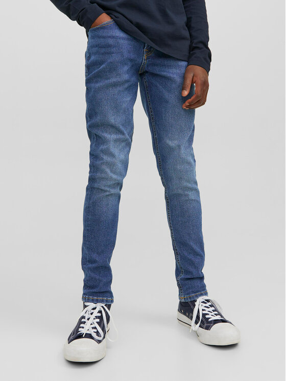 Jack&Jones Junior Džinsi Liam 12242680 Zils Skinny Fit