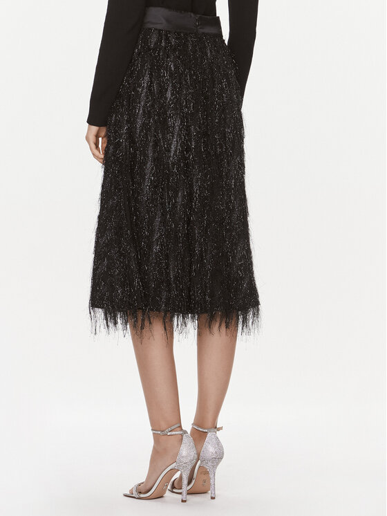 Custommade Custommade Spódnica midi Roksana 999795901 Czarny Relaxed Fit
