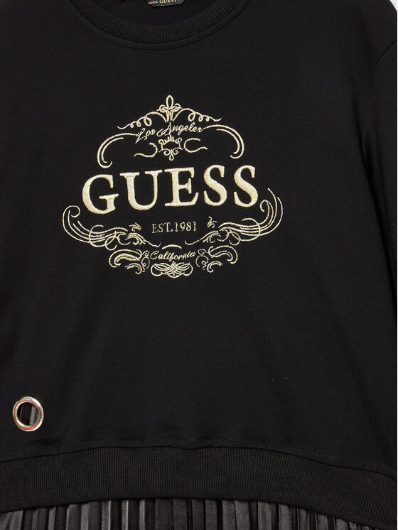Guess Guess Sukienka codzienna J4BK14 KAUH0 Czarny Regular Fit