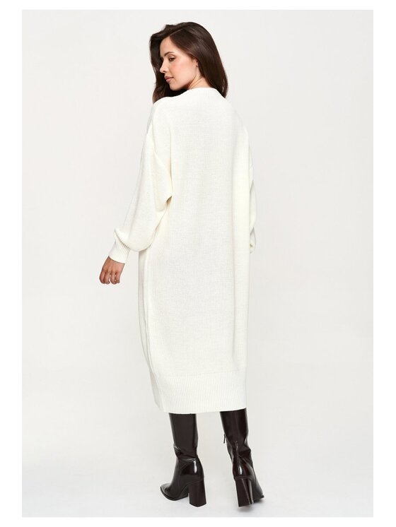 Makadamia Makadamia Sweter S180 Biały Loose Fit