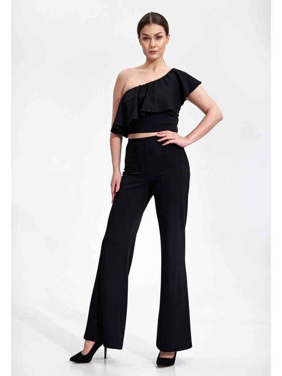 FIGL FIGL Bluzka M875 Czarny Regular Fit