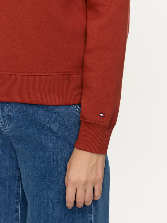 Tommy Hilfiger Tommy Hilfiger Pulóver Logo WW0WW39791 Piros Regular Fit