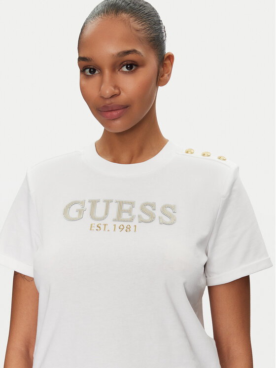 Guess Guess T-shirt W5GI15 K8FQ4 Bijela Regular Fit