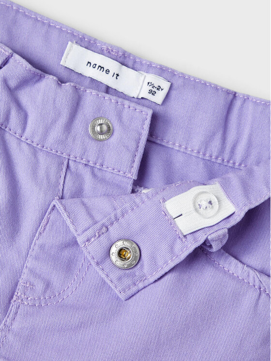 NAME IT NAME IT Šortky z materiálu 13214426 Fialová Regular Fit