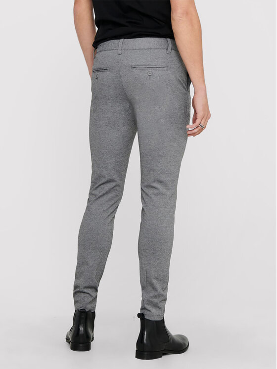 Only & Sons Only & Sons Chinosy Mark 22010209 Szary Slim Fit