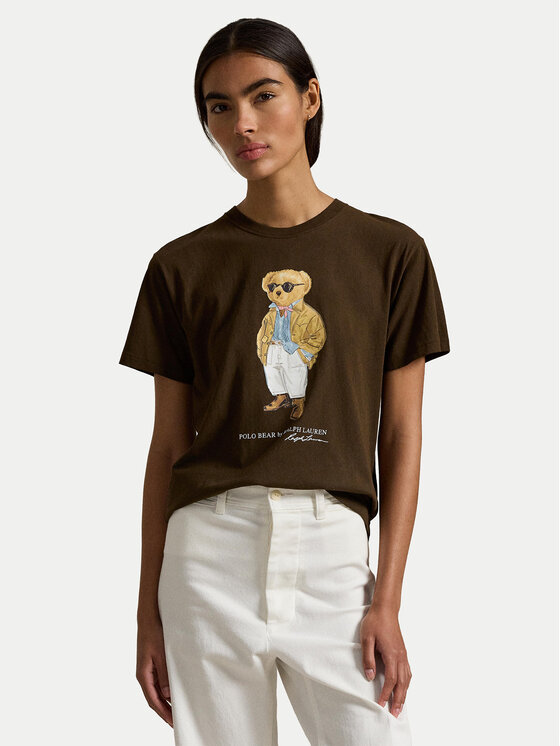 Polo Ralph Lauren Polo Ralph Lauren T-Shirt 211A96599001 Καφέ Relaxed Fit