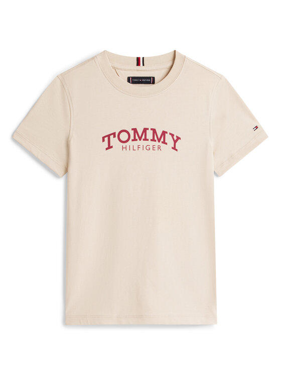 Tommy Hilfiger Tommy Hilfiger Tricou Monotype Print KB0KB10051 D Bej Regular Fit