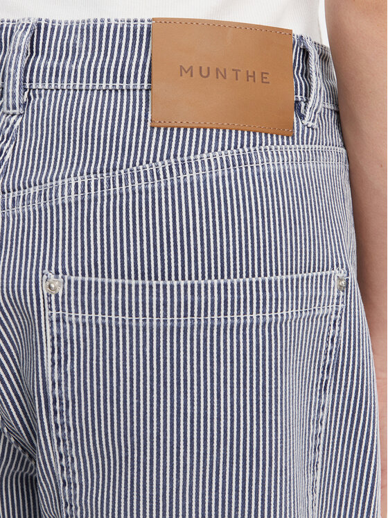 Munthe Munthe Jeans hlače Fancie 251141425106 Mornarsko modra Wide Leg