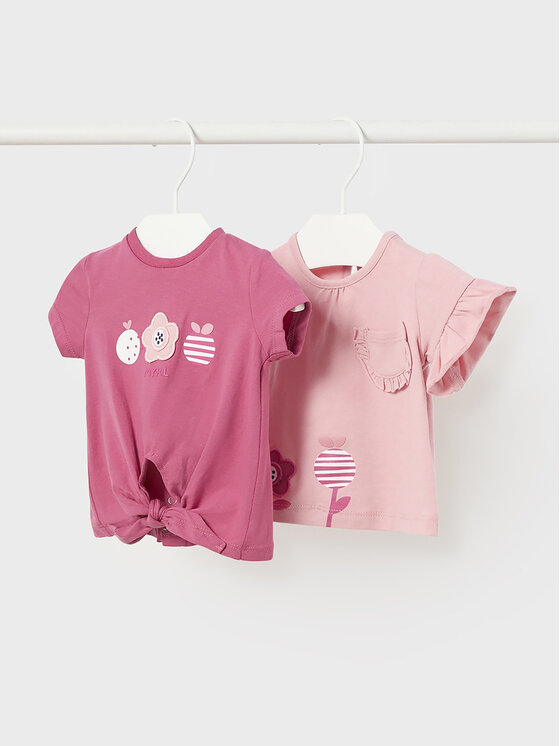 Mayoral Mayoral Σετ t-shirts 1097 Ροζ Regular Fit