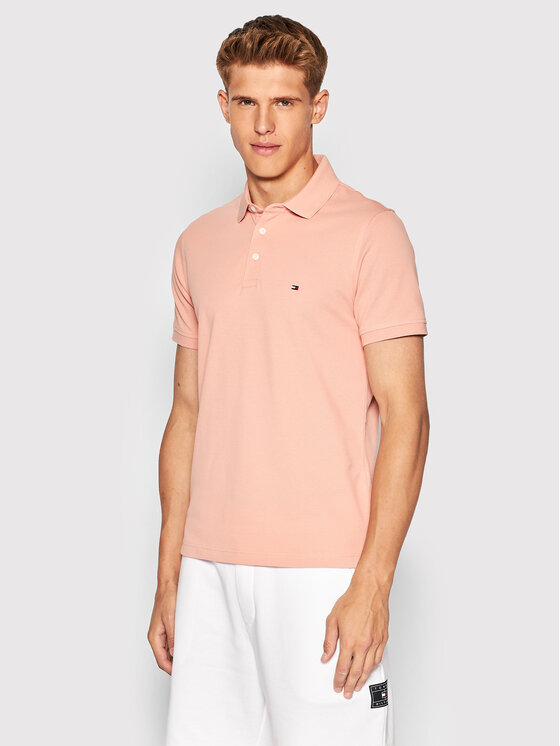 Tommy Hilfiger Tommy Hilfiger Polo majica 1985 MW0MW17771 Roza Slim Fit