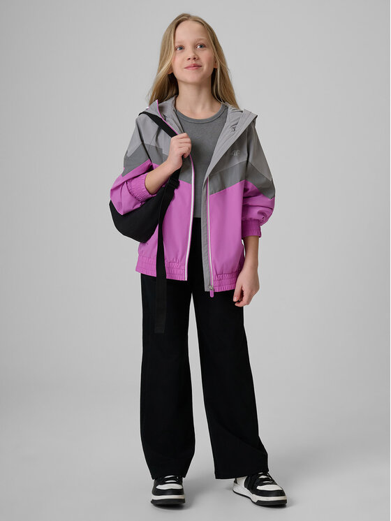 4F 4F Kurtka przejściowa JELLIFICATION Fioletowy jasny Loose Fit