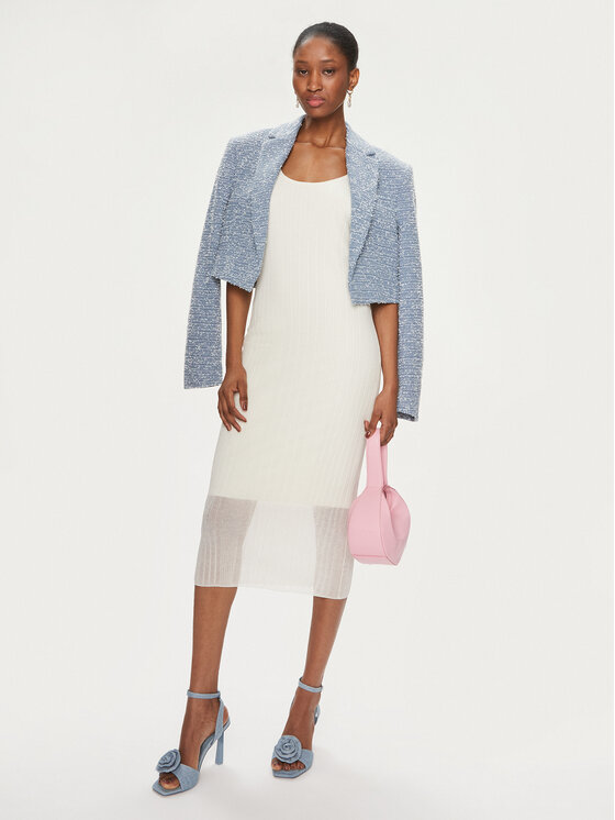 PINKO Pinko Každodenné šaty Dune 103540 A1ND Écru Slim Fit