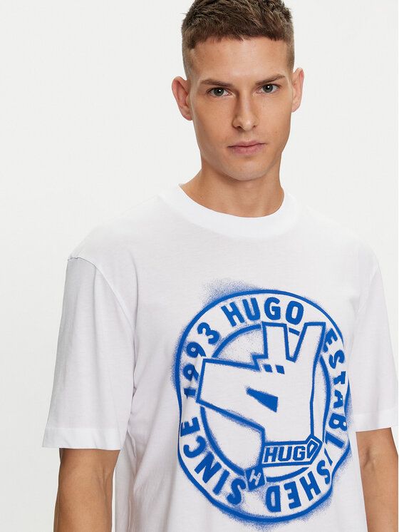 HUGO Hugo T-shirt Norieles 50519387 Bijela Regular Fit