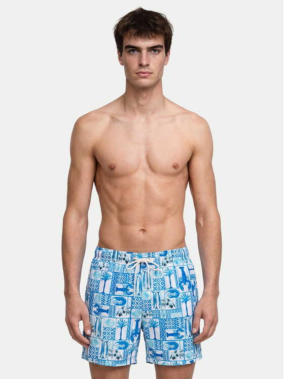 Jack & Jones Jack & Jones Szorty kąpielowe Maui Vibes 12291426 Niebieski jasny Regular Fit