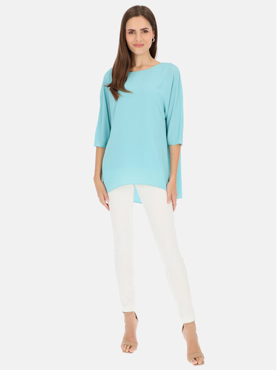Potis & Verso Potis & Verso Bluzka Xyla Niebieski Regular Fit