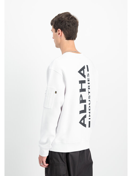 Alpha Industries Alpha Industries Bluza Backprint Sweatshirt Biały Regular Fit